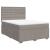 Pat box spring cu saltea, gri taupe, 160x200 cm material textil GartenMobel Dekor
