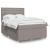 Pat box spring cu saltea, gri taupe, 160x200 cm material textil GartenMobel Dekor