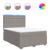 Pat box spring cu saltea, gri taupe, 160x200 cm material textil GartenMobel Dekor