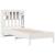 Pat cu bibliotecă fără saltea, alb, 75x190 cm, lemn masiv pin GartenMobel Dekor