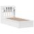 Cadru de pat fără saltea, alb, 75x190 cm, lemn masiv de pin GartenMobel Dekor