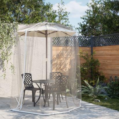 Plasa de tantari pentru umbrela 220 ochiuri alb Φ330x250 cm GartenMobel Dekor