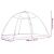 Plasa țânțari Mongolia cu uși, 220 ochiuri alb 200x120x130 cm GartenMobel Dekor