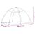 Plasa țânțari Mongolia cu uși, 220 ochiuri alb 200x150x140 cm GartenMobel Dekor