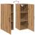 Dulap pe perete stejar artizanal, 34,5x34x90 cm, lemn prelucrat GartenMobel Dekor