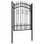 Poartă gard cu vârf negru 103x175 cm oțel vopsit electrostatic GartenMobel Dekor