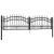 Poartă gard cu vârf negru 305x120 cm oțel vopsit electrostatic GartenMobel Dekor