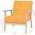 Set cu canapea, 2 piese, material textil, galben GartenMobel Dekor