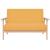 Set cu canapea, 2 piese, material textil, galben GartenMobel Dekor