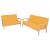 Set cu canapele, 2 piese, material textil, galben GartenMobel Dekor