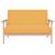 Set cu canapele, 2 piese, material textil, galben GartenMobel Dekor