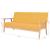 Set canapea din 3 piese, material textil, galben GartenMobel Dekor