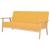 Set canapea din 3 piese, material textil, galben GartenMobel Dekor