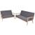 Set de canapele, 2 piese, material textil, gri închis GartenMobel Dekor