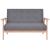 Set canapea din 3 piese, material textil, gri închis GartenMobel Dekor