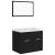 Set mobilier de baie, negru, lemn prelucrat GartenMobel Dekor