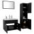 Set mobilier de baie, negru, lemn prelucrat GartenMobel Dekor