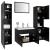 Set mobilier de baie, negru, lemn prelucrat GartenMobel Dekor