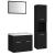 Set mobilier de baie, negru, lemn prelucrat GartenMobel Dekor