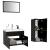 Set mobilier de baie, negru, lemn prelucrat GartenMobel Dekor