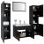 Set mobilier de baie, negru, lemn prelucrat GartenMobel Dekor