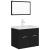 Set mobilier de baie, negru, lemn prelucrat GartenMobel Dekor