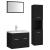 Set mobilier de baie, negru, lemn prelucrat GartenMobel Dekor