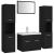 Set mobilier de baie, negru, lemn prelucrat GartenMobel Dekor