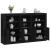 Servantă cu lumini LED, negru, 162x37x100 cm GartenMobel Dekor