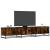 Dulap TV, stejar fumuriu, 210x35x41 cm, lemn prelucrat GartenMobel Dekor