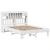 Cadru de pat fără saltea, alb, 160x200 cm, lemn masiv pin GartenMobel Dekor