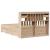 Pat cu bibliotecă fără saltea, 150x200 cm, lemn masiv de pin GartenMobel Dekor