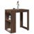 Masă de bar, stejar maro, 102x70x103,5 cm, lemn prelucrat GartenMobel Dekor
