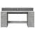 Birou cu lumini LED, gri beton, 160x55x91 cm, lemn prelucrat GartenMobel Dekor