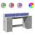 Birou cu lumini LED, gri beton, 160x55x91 cm, lemn prelucrat GartenMobel Dekor