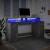 Birou cu lumini LED, gri beton, 160x55x91 cm, lemn prelucrat GartenMobel Dekor