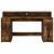 Birou cu lumini LED stejar fumuriu 160x55x91 cm lemn prelucrat GartenMobel Dekor