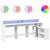 Birou cu lumini LED, alb, 200x104x91 cm, lemn prelucrat GartenMobel Dekor