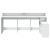Birou cu lumini LED, alb, 200x104x91 cm, lemn prelucrat GartenMobel Dekor