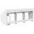 Birou cu lumini LED, alb, 200x104x91 cm, lemn prelucrat GartenMobel Dekor