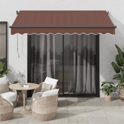 Copertina retractabilă automat, maro, 300x250 cm GartenMobel Dekor