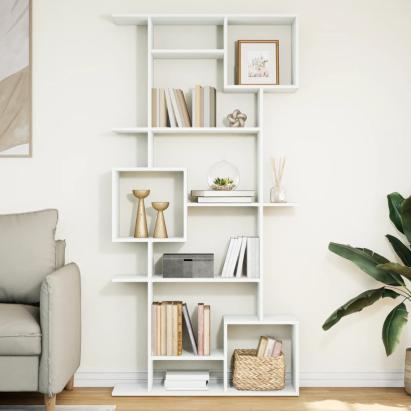 Bibliotecă, alb, 92x29x188 cm, lemn prelucrat GartenMobel Dekor