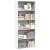 Bibliotecă, alb, 80x30x189 cm, lemn prelucrat GartenMobel Dekor