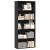 Bibliotecă, negru, 80x30x189 cm, lemn prelucrat GartenMobel Dekor