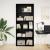 Bibliotecă, negru, 80x30x189 cm, lemn prelucrat GartenMobel Dekor