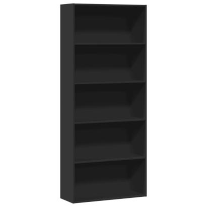 Bibliotecă, negru, 80x30x189 cm, lemn prelucrat GartenMobel Dekor