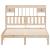 Pat cu bibliotecă fără saltea, 140x200 cm, lemn masiv de pin GartenMobel Dekor