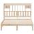 Pat cu bibliotecă fără saltea, 160x200 cm, lemn masiv de pin GartenMobel Dekor