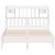 Pat cu bibliotecă fără saltea, alb, 160x200 cm, lemn masiv pin GartenMobel Dekor