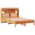 Pat cu bibliotecă fără saltea maro 150x200 cm lemn masiv de pin GartenMobel Dekor